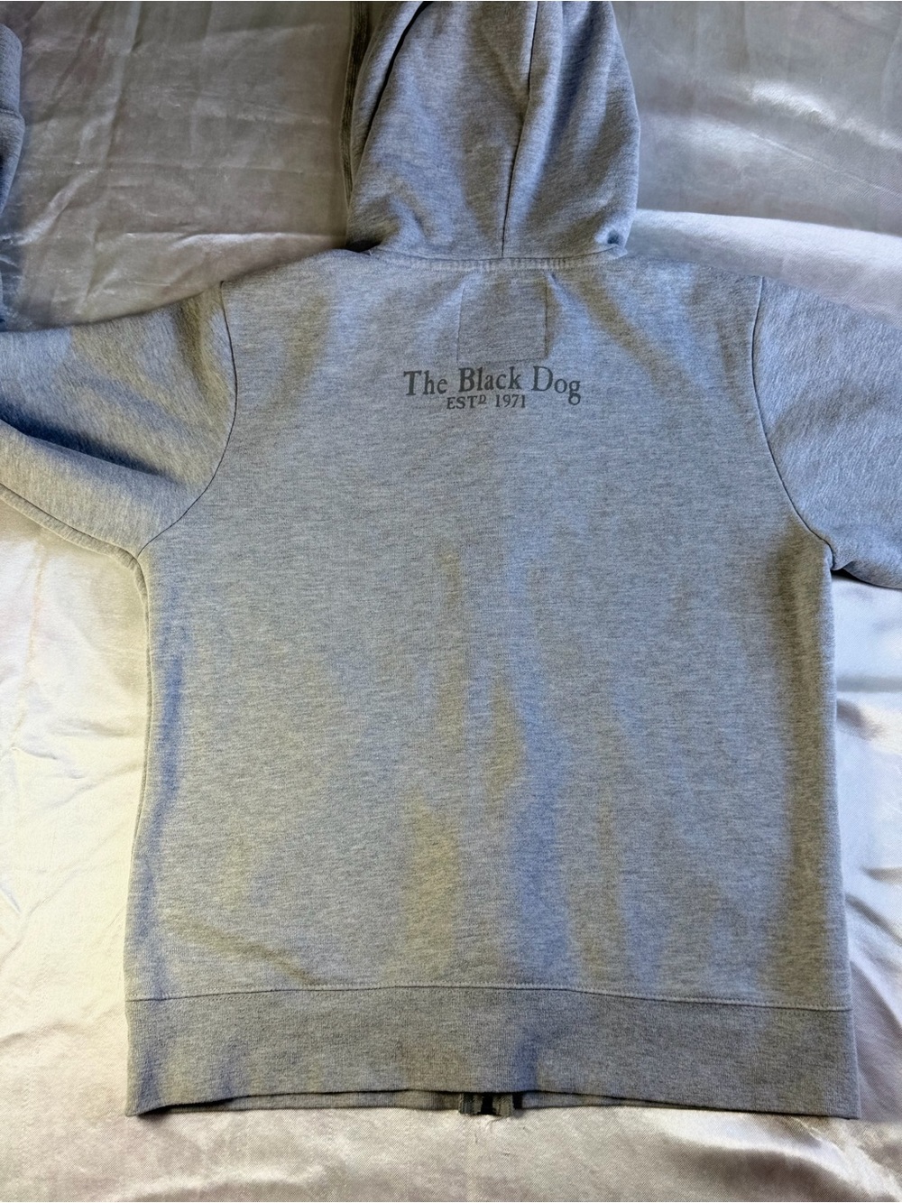 The Black Dog Men's Heather Gray Zip-Up Hoodie
